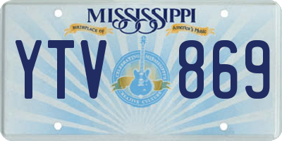 MS license plate YTV869