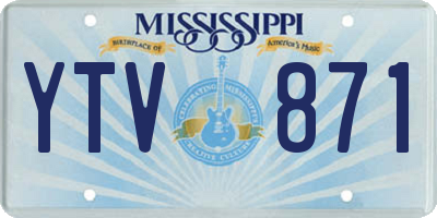 MS license plate YTV871