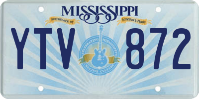 MS license plate YTV872