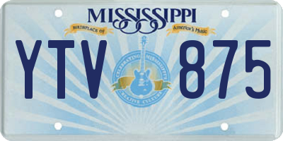 MS license plate YTV875