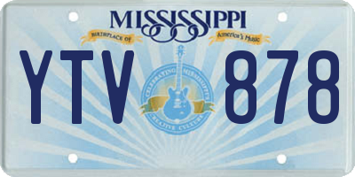 MS license plate YTV878