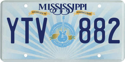 MS license plate YTV882
