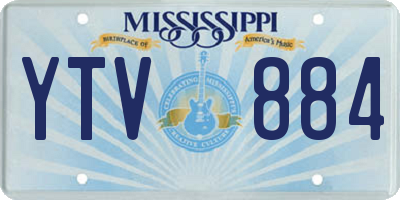 MS license plate YTV884