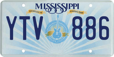 MS license plate YTV886