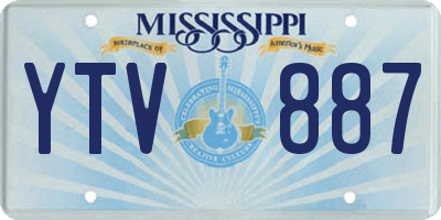MS license plate YTV887