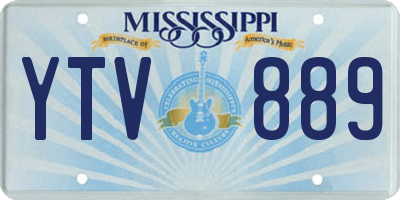 MS license plate YTV889