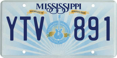 MS license plate YTV891