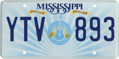 MS license plate YTV893