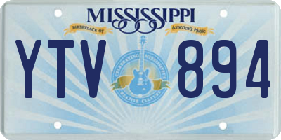 MS license plate YTV894