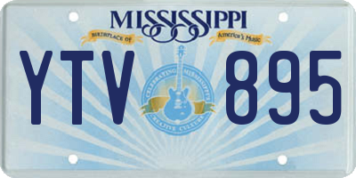 MS license plate YTV895