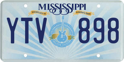 MS license plate YTV898