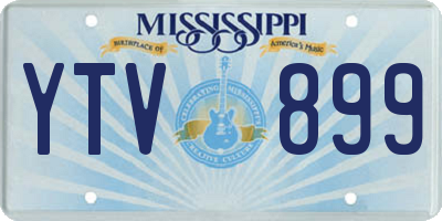 MS license plate YTV899