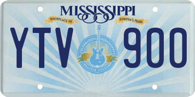 MS license plate YTV900