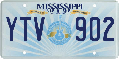 MS license plate YTV902
