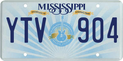 MS license plate YTV904