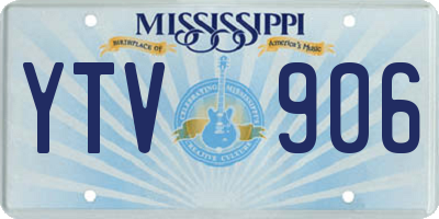 MS license plate YTV906