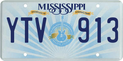 MS license plate YTV913