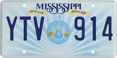 MS license plate YTV914