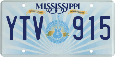 MS license plate YTV915
