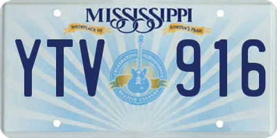 MS license plate YTV916