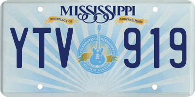 MS license plate YTV919
