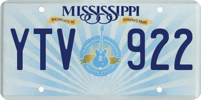 MS license plate YTV922
