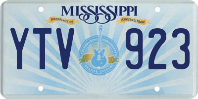 MS license plate YTV923