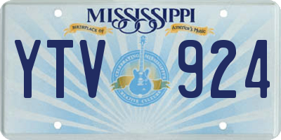 MS license plate YTV924