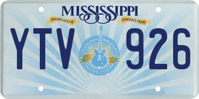 MS license plate YTV926