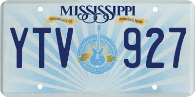 MS license plate YTV927