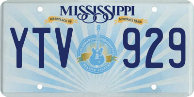 MS license plate YTV929