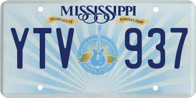 MS license plate YTV937