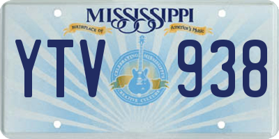 MS license plate YTV938