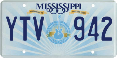 MS license plate YTV942