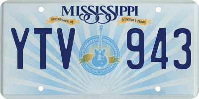 MS license plate YTV943