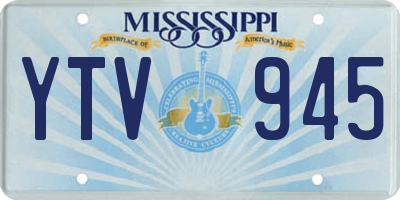 MS license plate YTV945