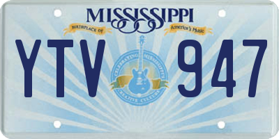 MS license plate YTV947