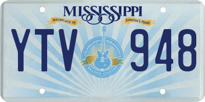 MS license plate YTV948