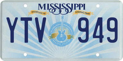 MS license plate YTV949