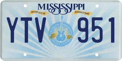 MS license plate YTV951