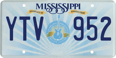 MS license plate YTV952