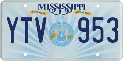 MS license plate YTV953