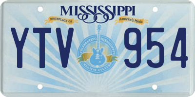 MS license plate YTV954