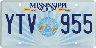MS license plate YTV955
