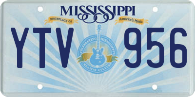 MS license plate YTV956