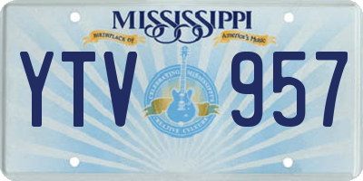 MS license plate YTV957