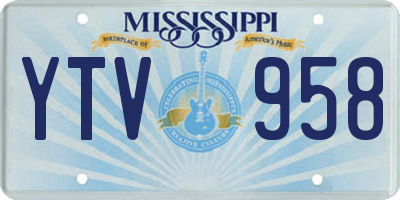 MS license plate YTV958