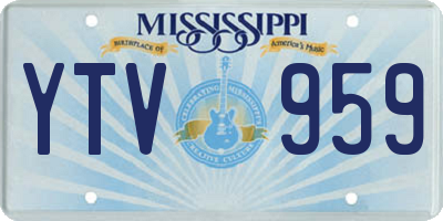 MS license plate YTV959