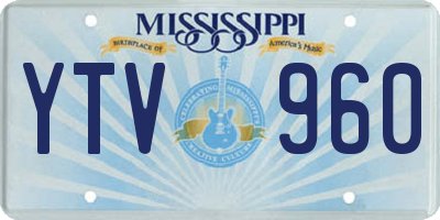 MS license plate YTV960