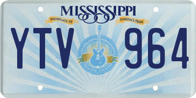 MS license plate YTV964